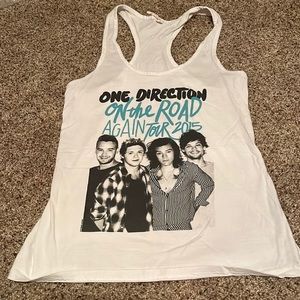 One Direction On the Road Again Tour 2015 white Tank Top size Large